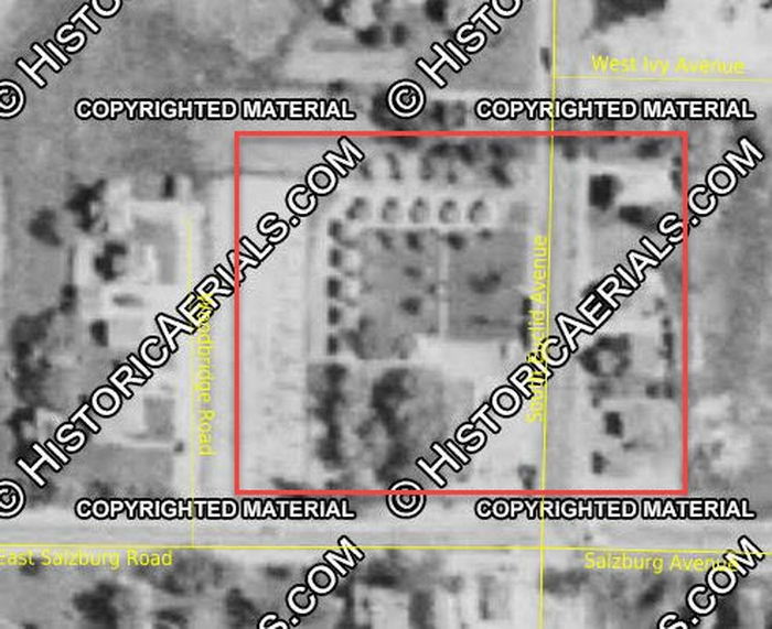 Pauls Motel of Bay City (Hammerbachers Motel) - 1954 Aerial Cabins